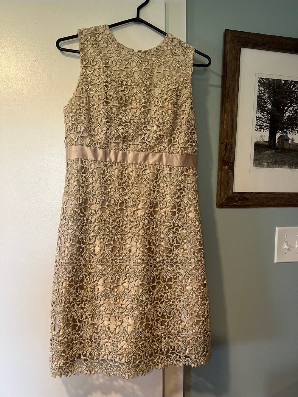 Gorgeous Gold Lace Dress
